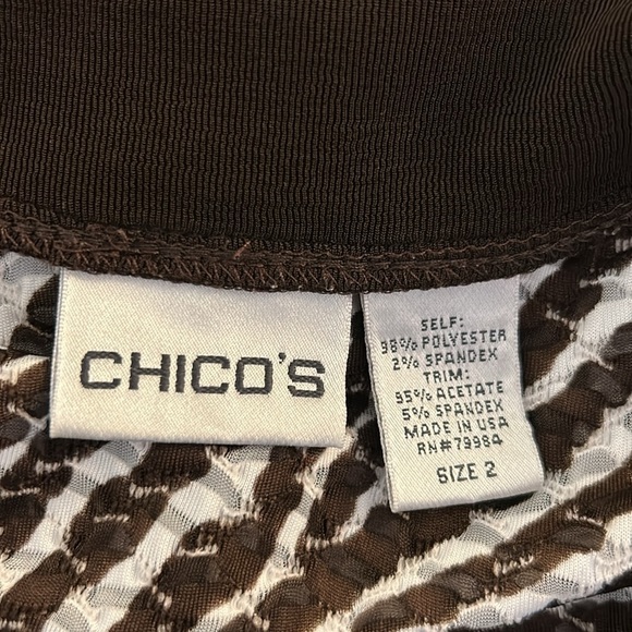 Chico's Brown & White Zebra Print Sheer Long Sleeve Lightweight Jacket Size M - Picture 6 of 6